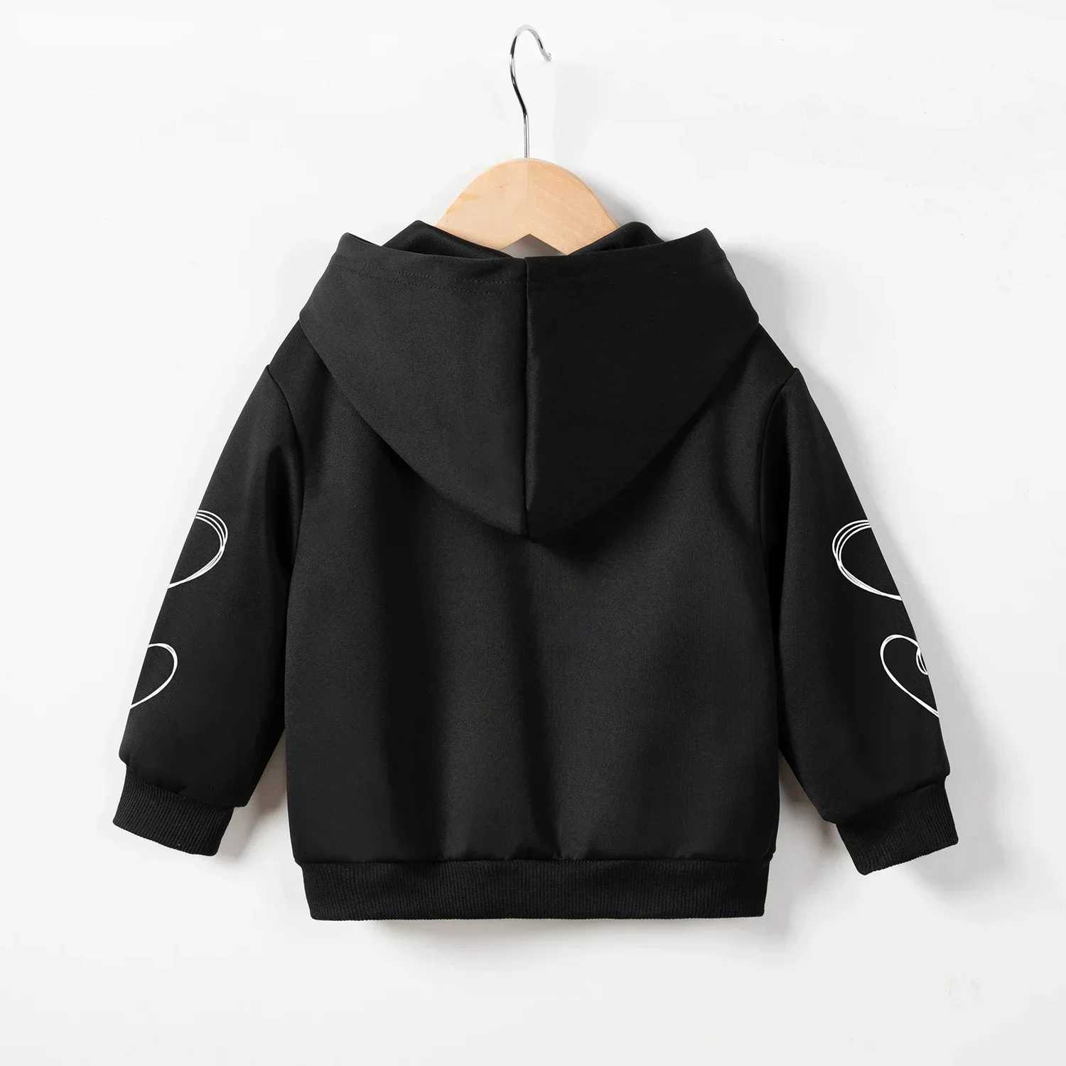 Toddler Autumn Hoodie Toddler Boys Zipper Fashion Spider Web Love Printed Sweatshirt for Daily Wear and Outgoing WearY240814