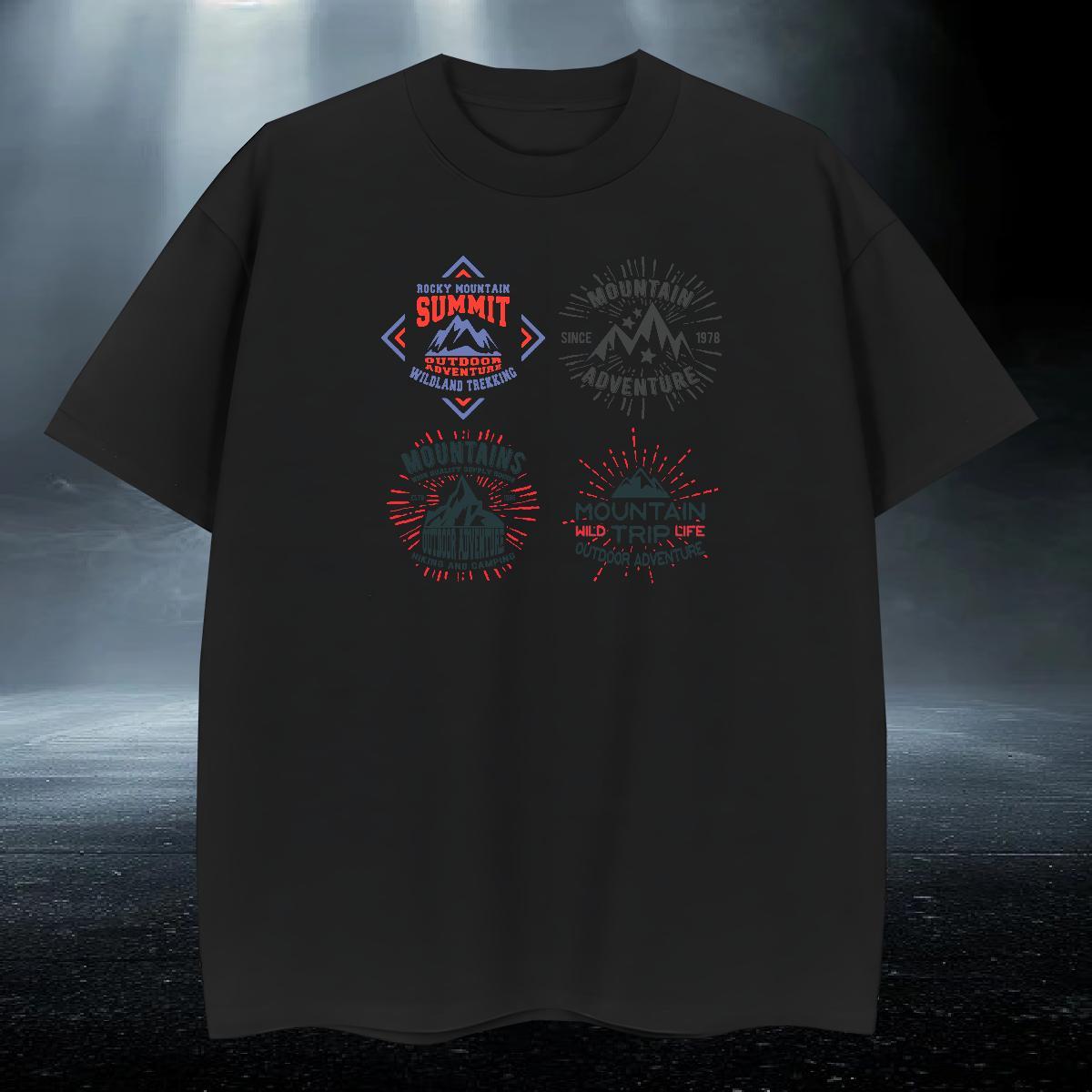Wholesale Men Tees High Street Hip Hop 100% Cotton 230g Custom Big Size Breathable letter T-Shirts 2024 New Tshirts