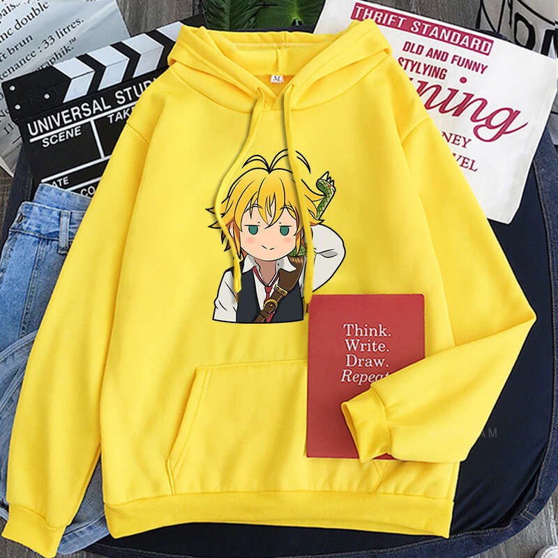 Seven The Deadly Sins Anime Hoodies Haruku Long Sleeve Streetwear Nanatsu no Taizai Meliodas Cartoon Plus Size Sweatshirts