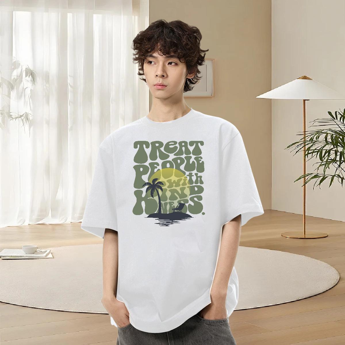 Soft Men Tshirts Street Casual 230g Pure Cotton Asian Size Round Neck Short Sleeve T-Shirts for Men Custom Tees
