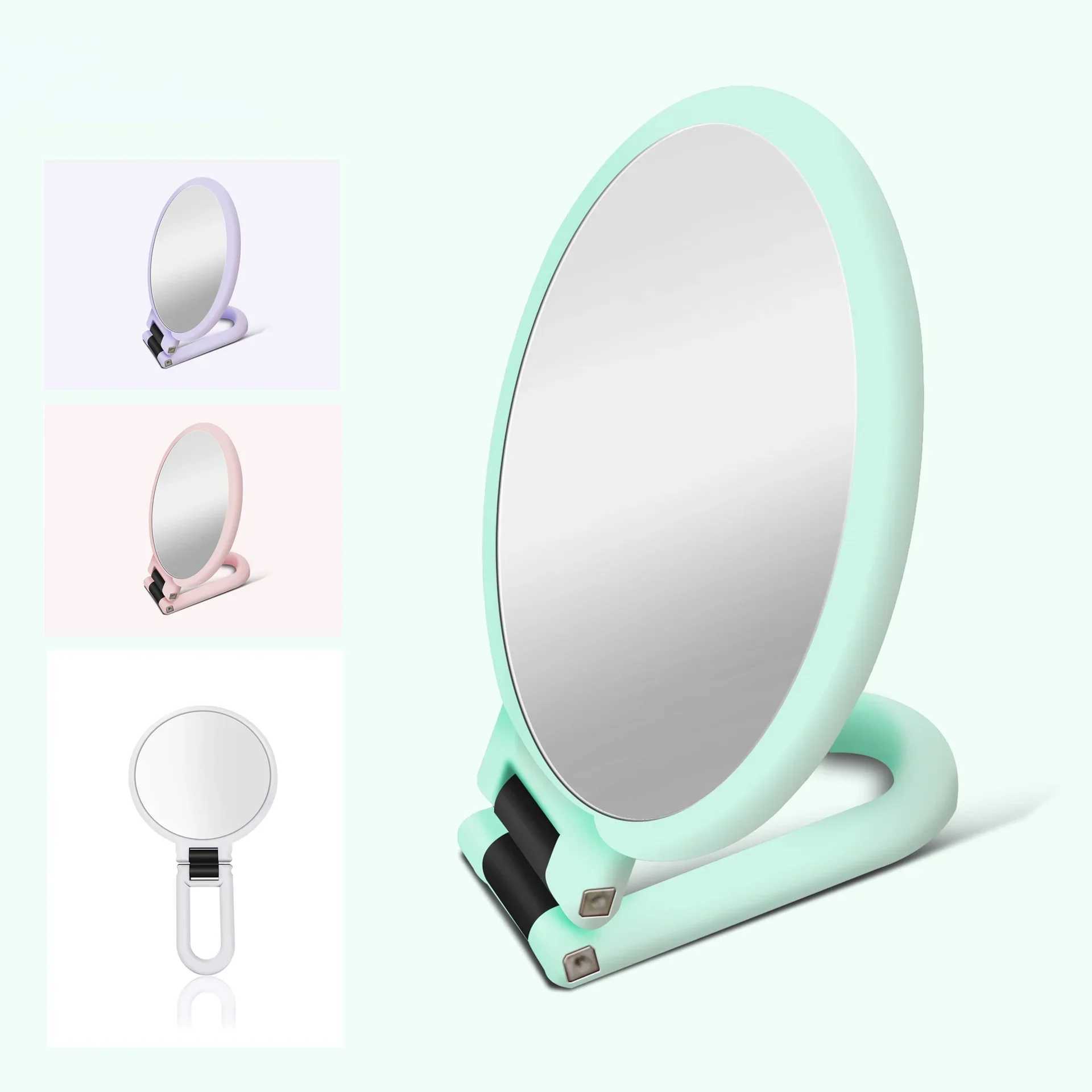 2/5/10/15X Magnifying Makeup Mirror Manual Mirror Folding Double sided Makeup Mirror Travel Portable Makeup Tool W240813