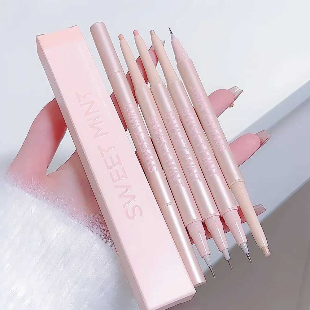 Double Head Eyeliner Liquid Down To Shadow Pencil Eye Highlighting Eyeshadow Stick Natural Big Eye Makeup Gel Pen Y240813