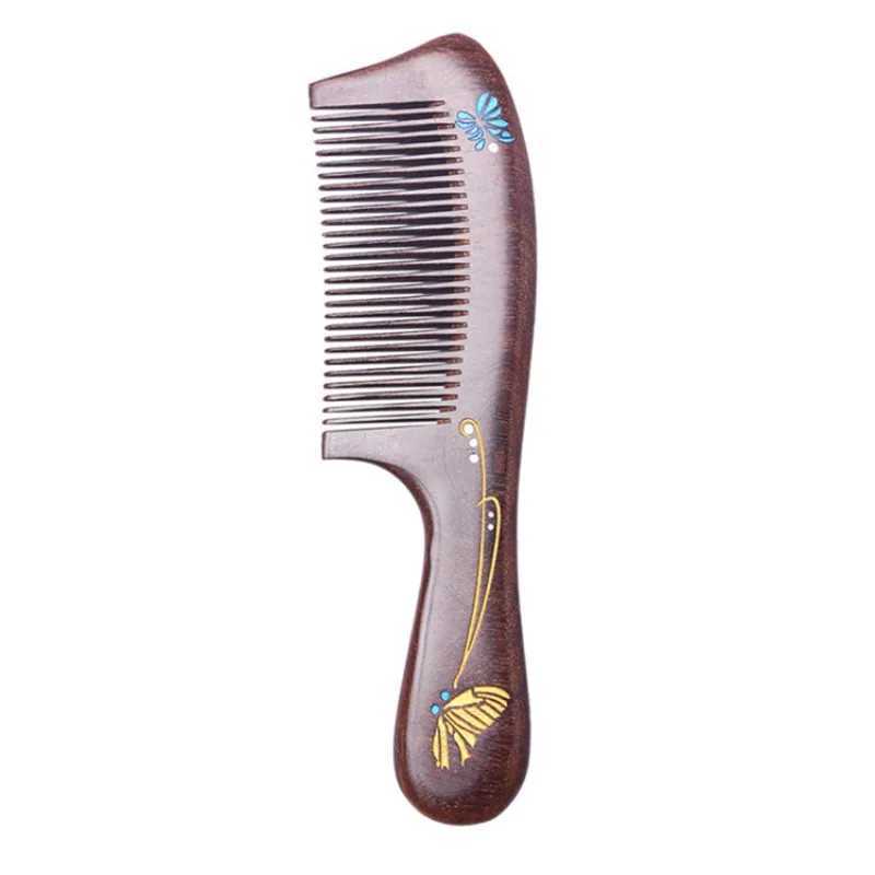 Natural Sandalwood Comb Wood Sand Dragon Waist Fragrance Anti static Long and Wide Teeth Corner Removal Home Massage Hair Tools for Women 2014New W240