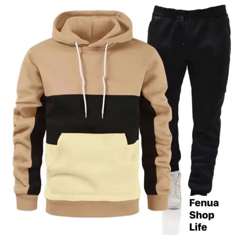 2024 mens sets Mens tracksuit custom tracksuit two-piece sweatpants mens hoodie tracksuit jogging suit 240813