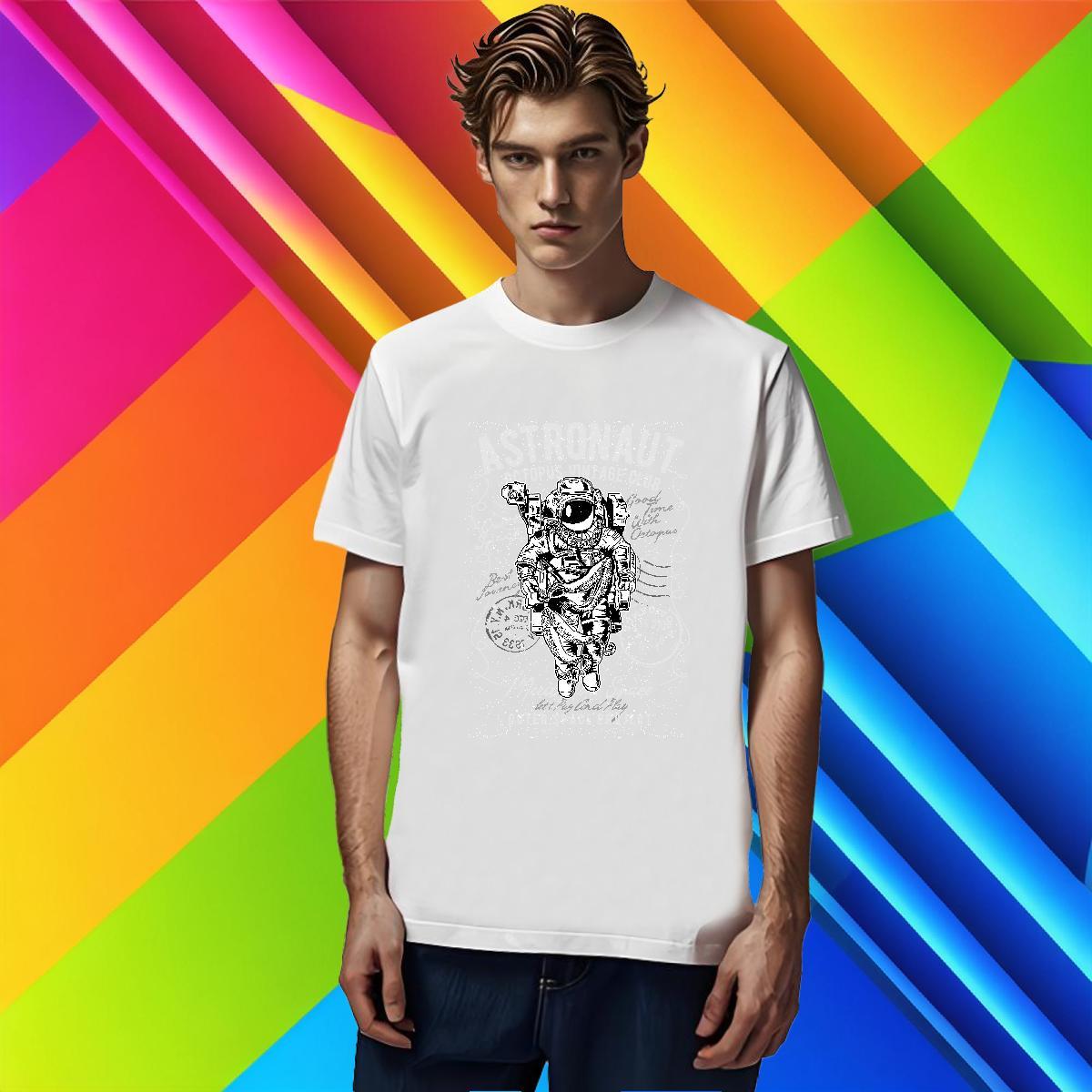 Men T Shirts 230g Cotton universe Daily Outfit Breathable Oversized 4XL Men Tops Tees Designer Loose Fit Tees Shirts