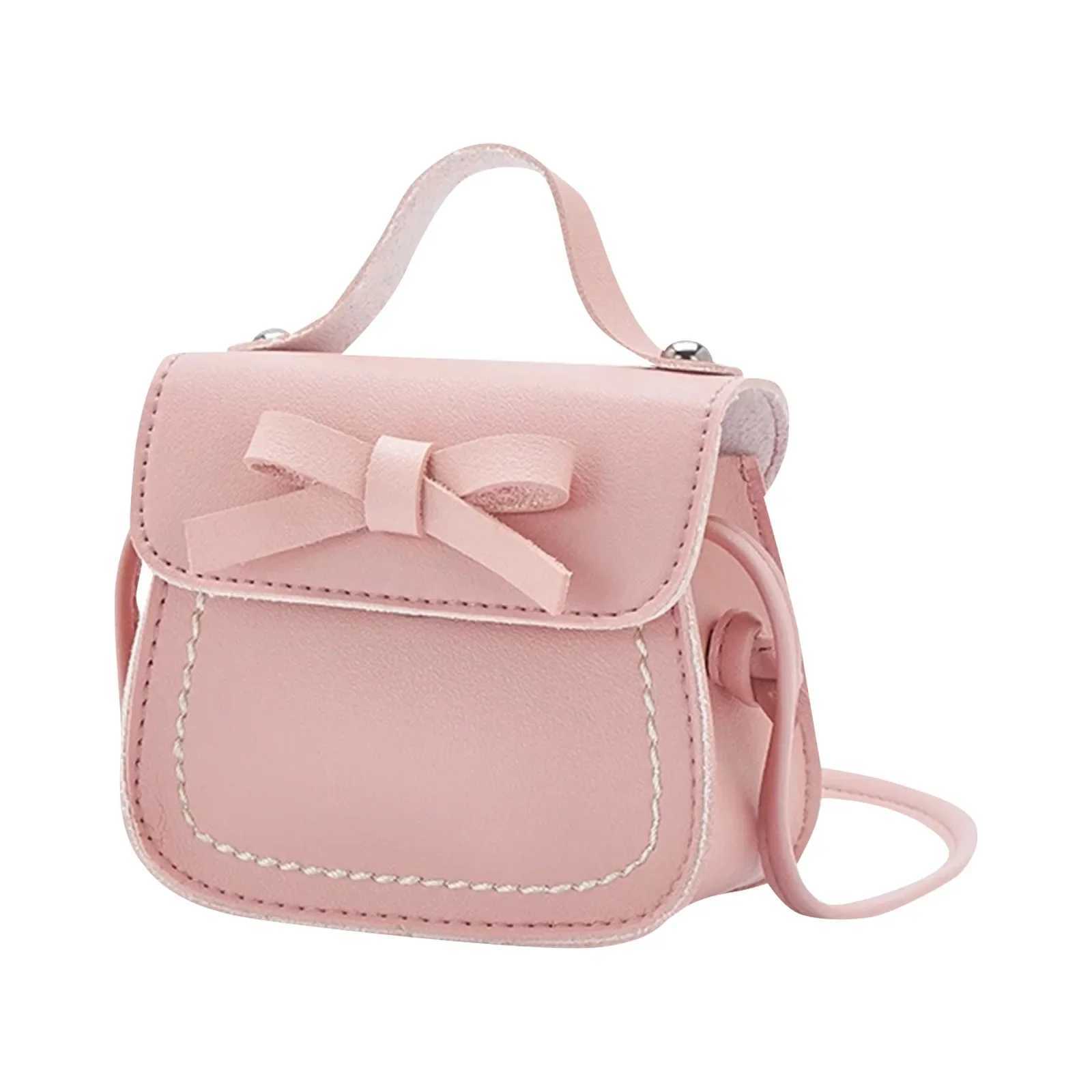 Fashionable small wallet suitable for little girls children toddlers cute bow messenger bags crossover bags coin wallets single shoulder W240813