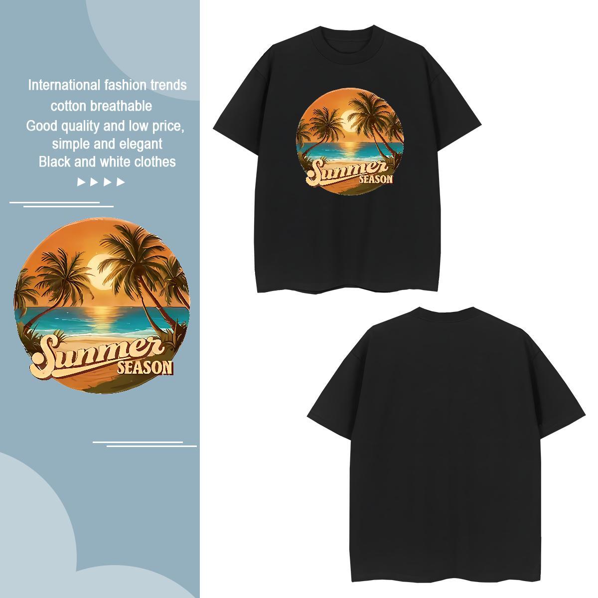 T-Shirts 230g Pure Cotton tree Hip Hop Street Breathable Short Sleeve Customized Print Men Tshirts Factory Direct Brand Tops Shirt