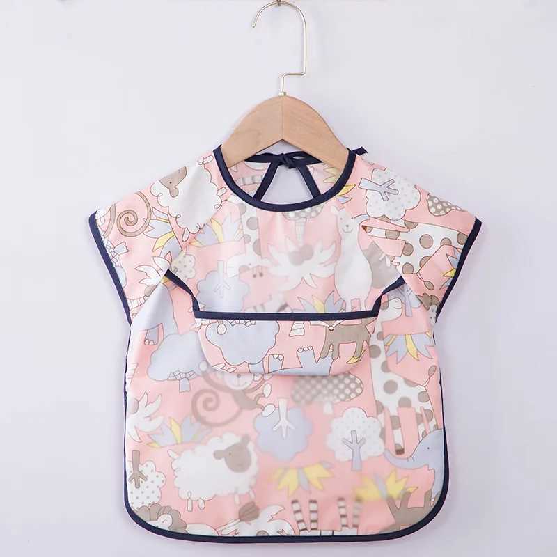 Bibs Burp Cloths Cute Cartoon Baby Bibs Waterproof Infant Eating Children Drawing Sleeveless Baby Bandana Bibs Soft Baby Bib Meal Burp Eva ClothsL4812