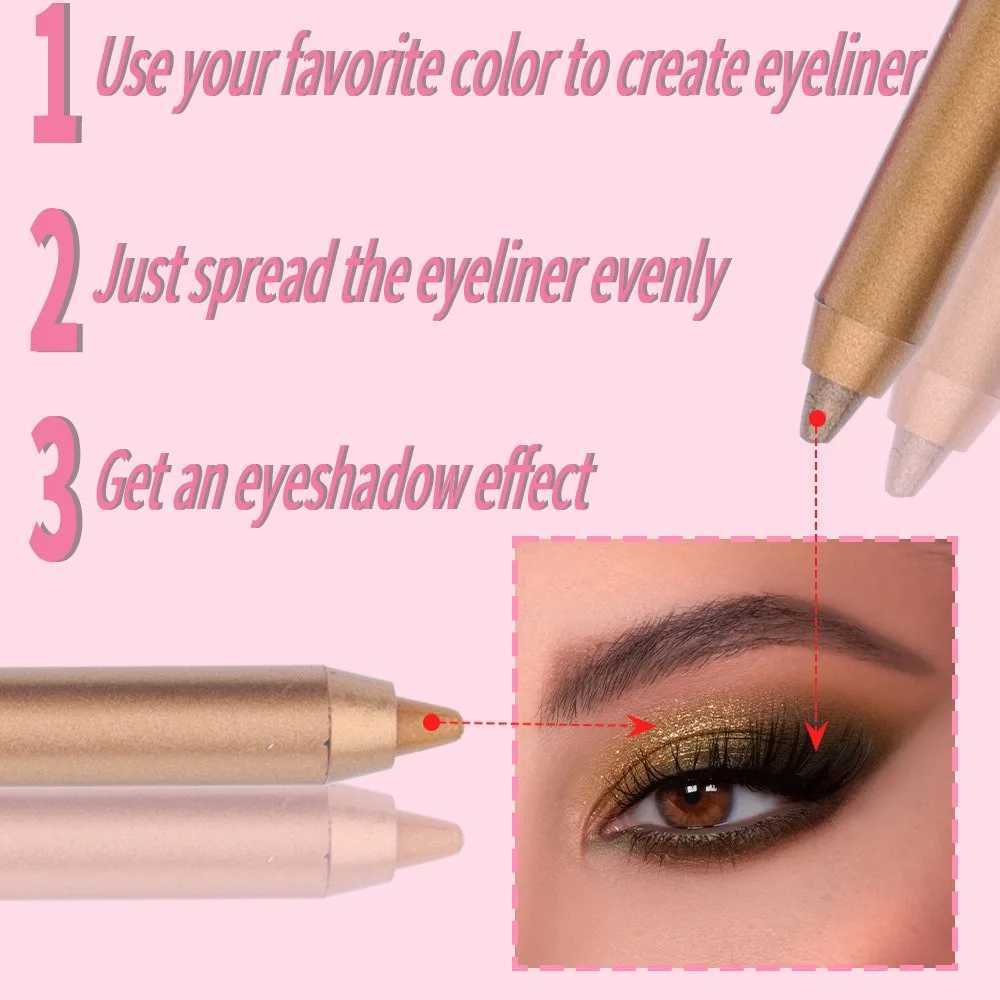 12 Colors Matte Gel Eyeliner Pencil Set Waterproof Smoky Blue Black Colourful Lying Silkworm Eye Shadow Smooth Gel Pigments Y240813