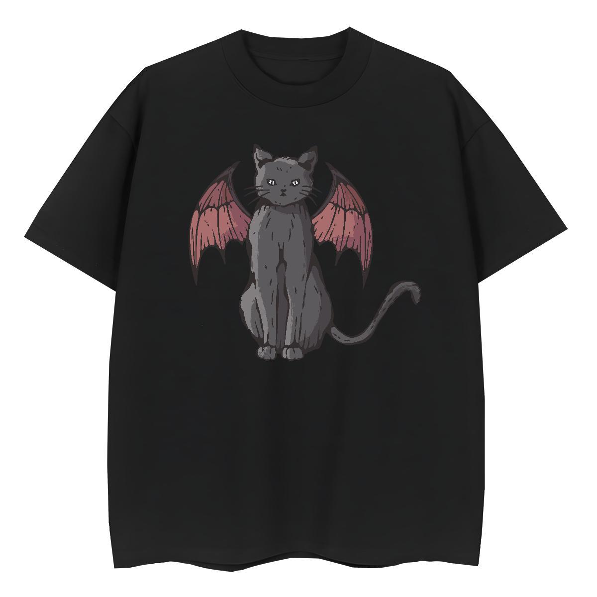 Free Shipping T-Shirts for Men cat Crew Neck Breathable Beach Oversized 3XL 4XL 230g Cotton Men Tshirts Fashion Design Tees