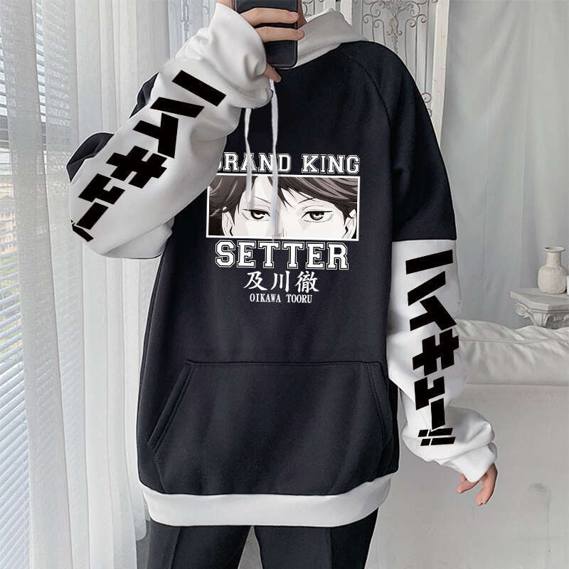Anime Haikyuu Haruku Oikawa Tooru Eyes Manga Hoodies Unisex Long Sleeve Oversized Winter Volleyball Junior Cartoon Sweatshirts