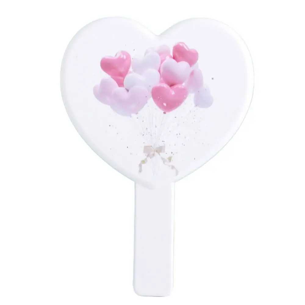 Little Bear Eyelash Heart shaped Mirror Love Makeup Mirror Handheld Makeup Mirror Handheld Portable Makeup Mirror W240813