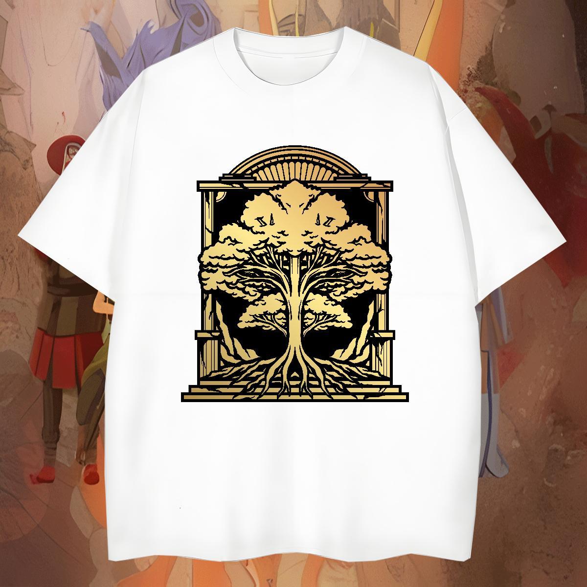 Free Shipping tree Men T Shirts Casual Daily Wear Tshirt for Man Woman 230g Cotton 2024 Summer Breathable Crew Neck Customized Top Tees