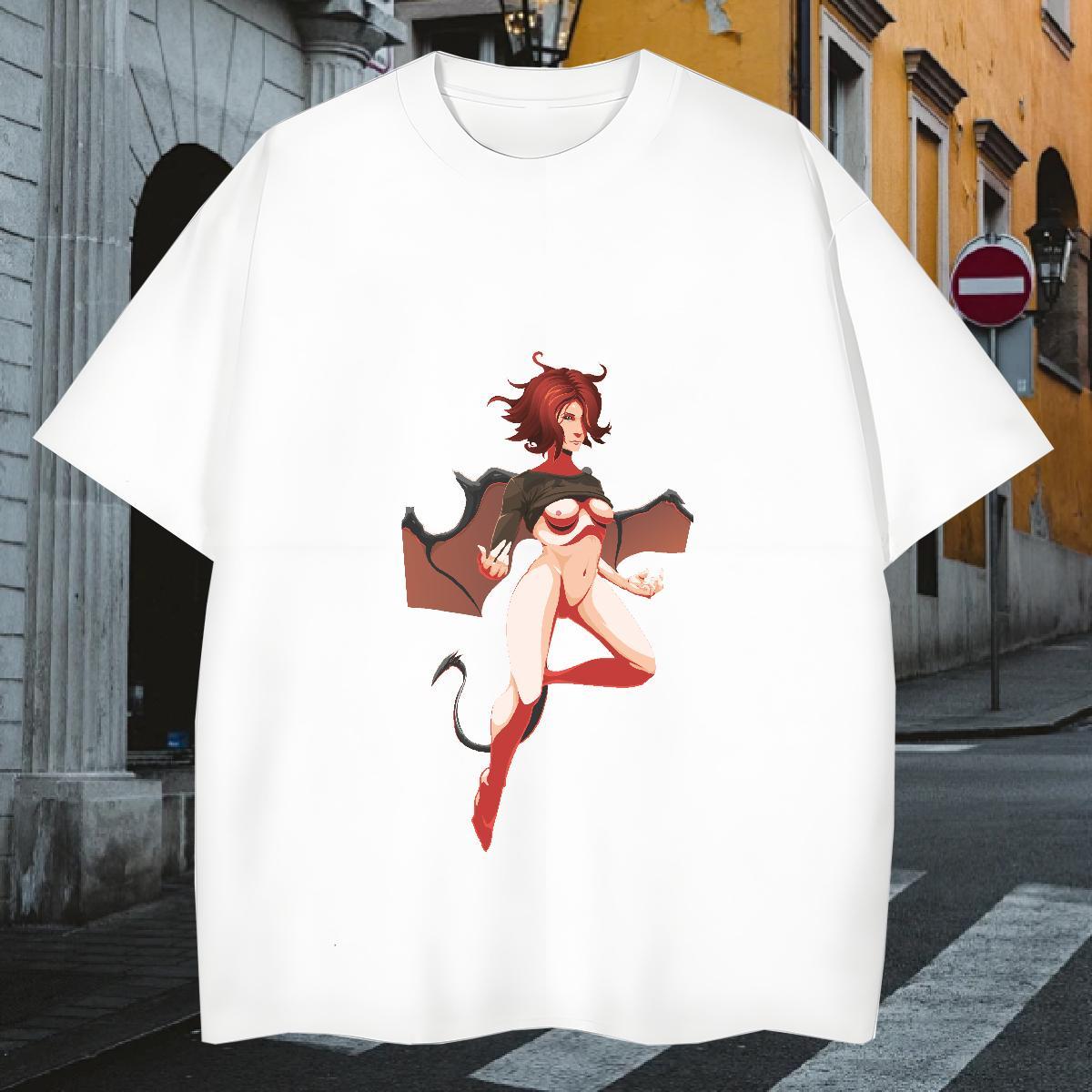 T Shirt For Man 100% Cotton 230g portrait Daily Wear Breathable Short Sleeve Asian Size Mens Tshirts New Designer Comfortable Tees Shirts