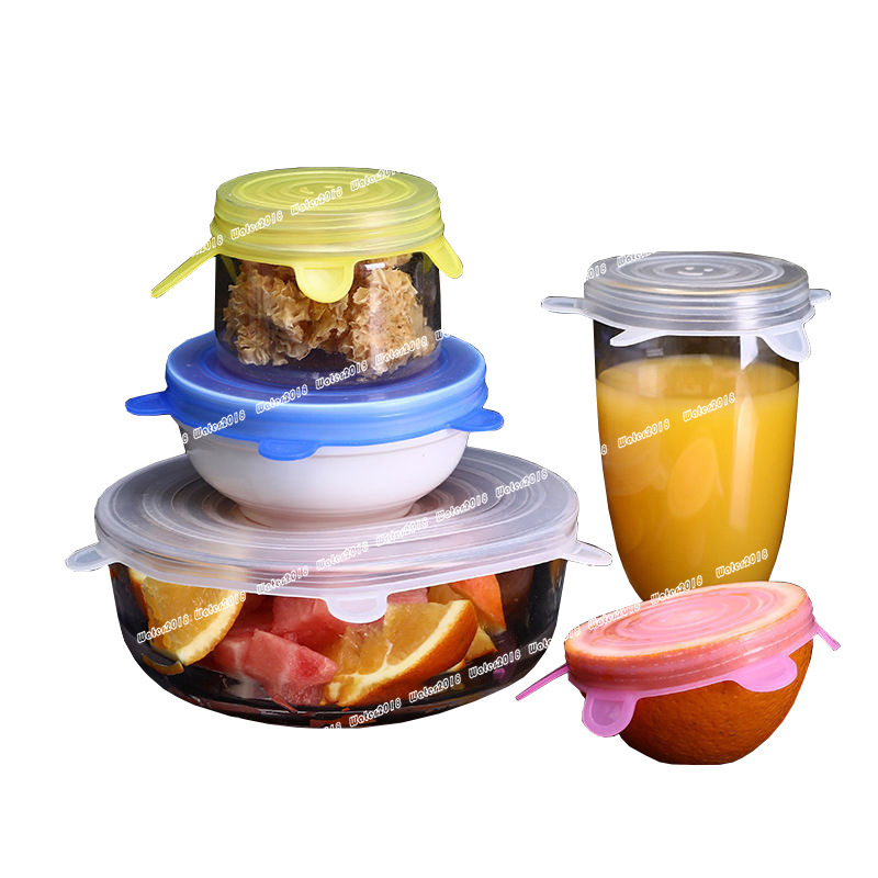 Food Grade Silicone Stretch Lids Seal Caps Yogurt Regular Mouth Mason Jars Soda Beer Pet Food Jars