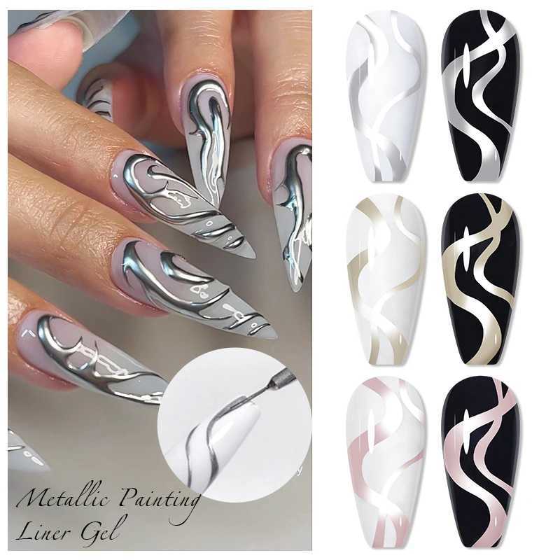 MEET ACROSS 5ML Pull Line Gel Nail Polish 28 Colors UV/LED Gel Drawing Gel Polish DIY Painting Varnish Liner Gel Manicure ToolM240814