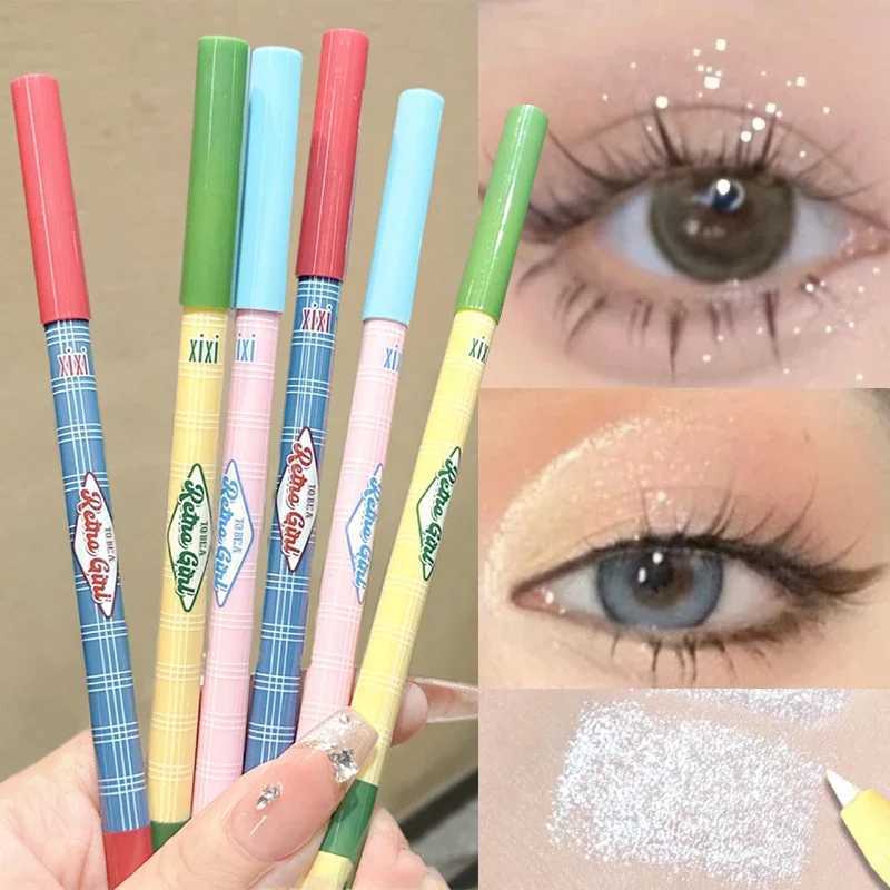 6Colors Brown Lying Silkworm Pen Pearlescent Matte Eyeliner Pencil Waterproof Big Eyes Makeup Smooth Quick-drying Beauty Tools Y240813