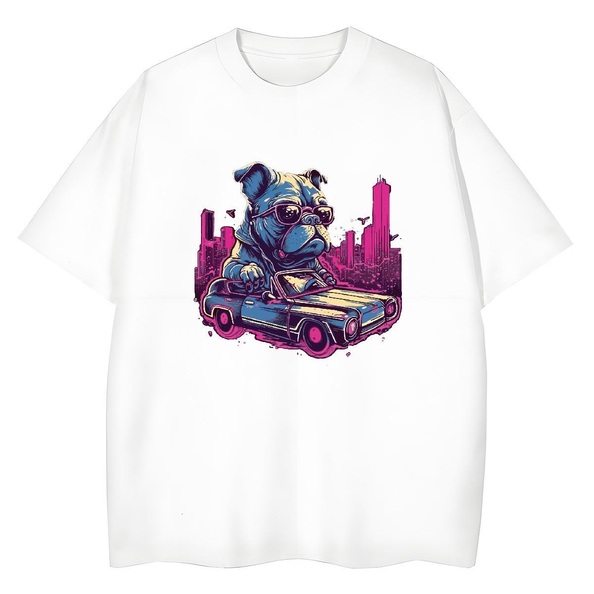 High Quality Mens T Shirts dog Breathable Soft Street wear Hip Hop Oversized 3XL 4XL 230g Pure Cotton Tshirts Classic Tees Shirts