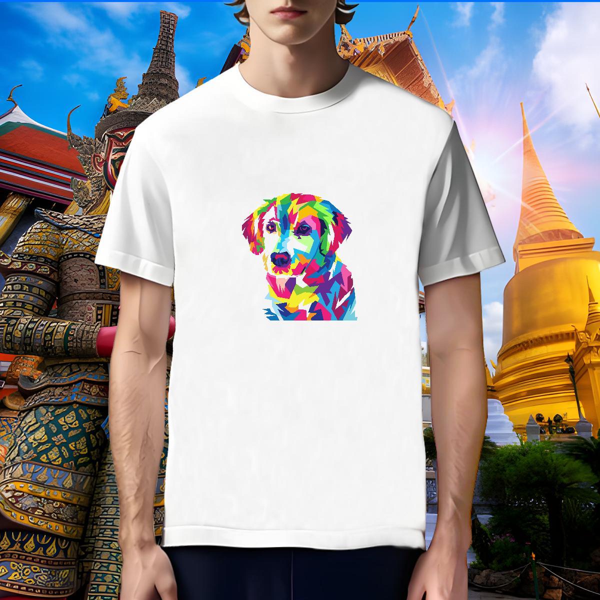 Cool Design Men T Shirts dog Breathable Short Sleeve Street Wear Skull 230g Pure Cotton Mens Tshirts Fashion Tops Tees