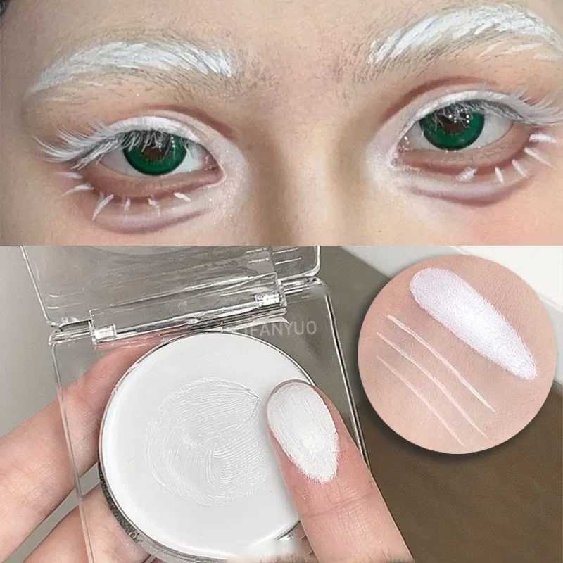 Moisturizing White Eyeliner Foundation Cream Multifunctional Palette Eyeshadow Silkworm Brighten Face Highlight Painted Powder Y240813