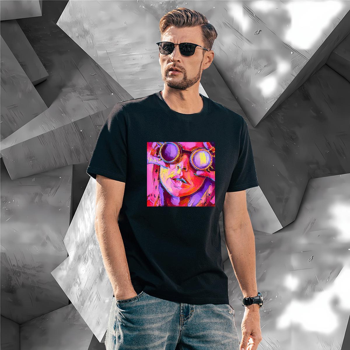 T Shirt For Man 230g Cotton portrait Sports Casual Short Sleeve O-Neck Custom Anime Men Tees Brand Unisex Polos