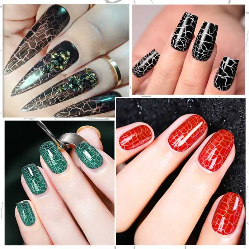 Mtssii 7ml Crackle Gel Nail Polish Cracking Nail Lacquer Quick Dry Nail Art Varnish Hybrid Semi Permanent Soak Off Base Top CoatM240814