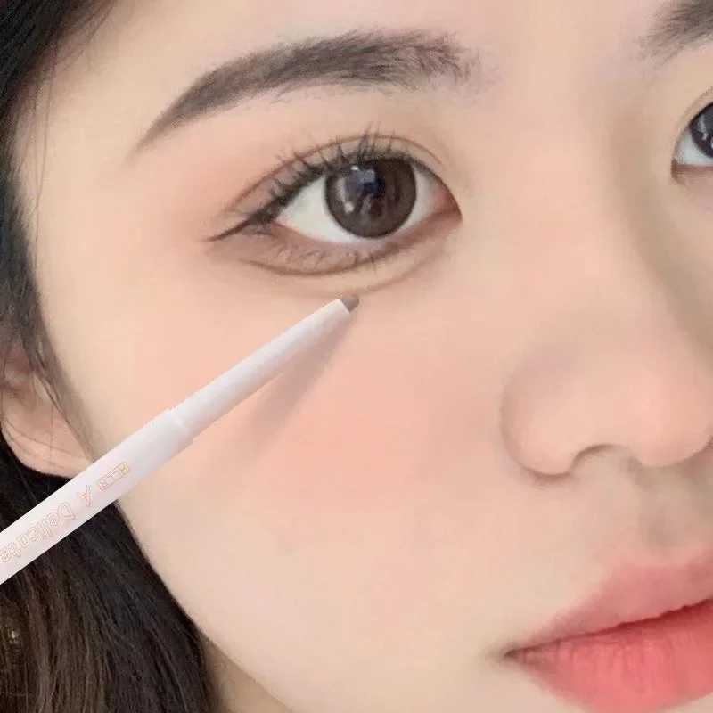 Matte Eyeliner Lying Silkworm Crease Pen Cute Eye Bags Tea Brown Eye Shadow Glitter Waterproof Eyeliner Pencil Cosmetics Makeup Y240813