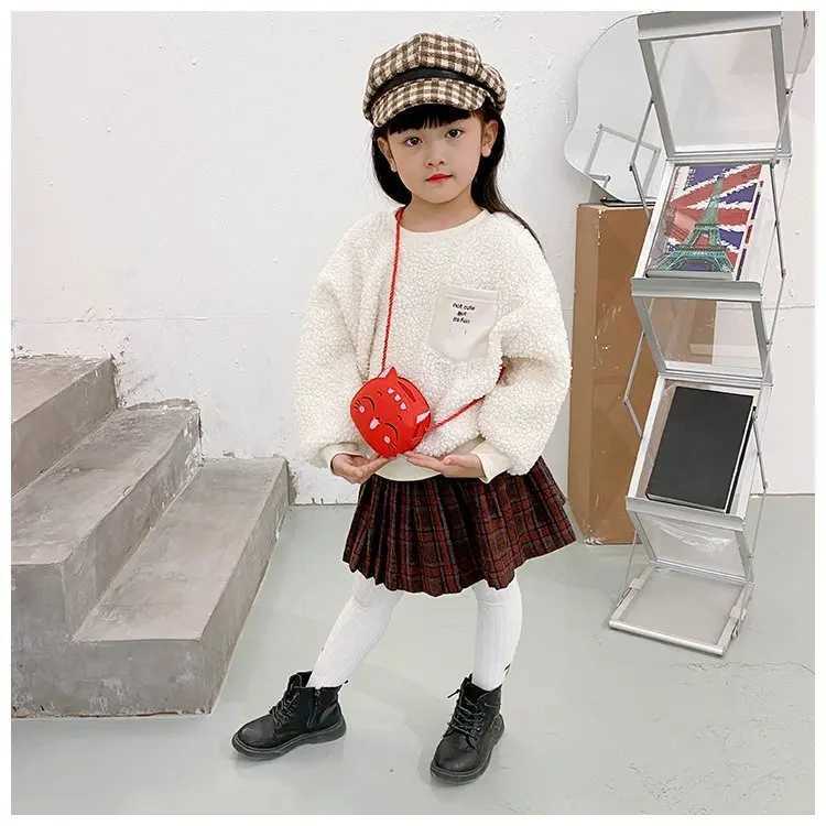 New Cartoon Childrens Cross Bag Cute Cat Childrens Fashion Coin Wallet Handbag Cute Boys and Girls Mini Shoulder Bag W240813