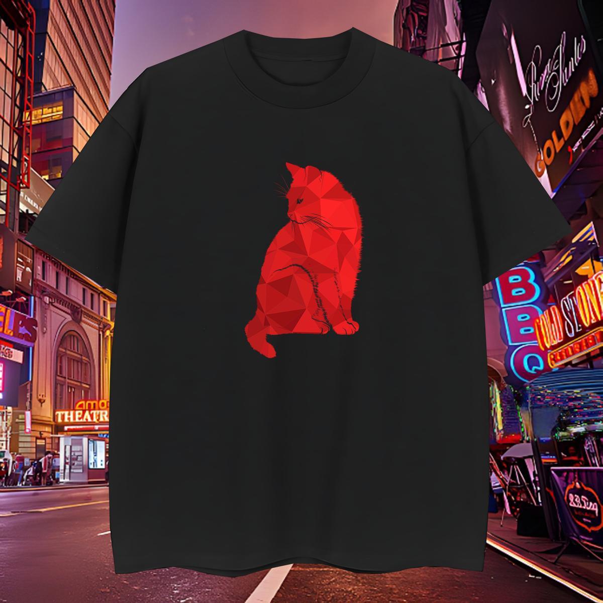 TOP Quality T Shirts Men cat Breathable Soft Beach Cartoon Printing L-4XL 230g Pure Cotton Mens Tshirts 2024 Designer Tees