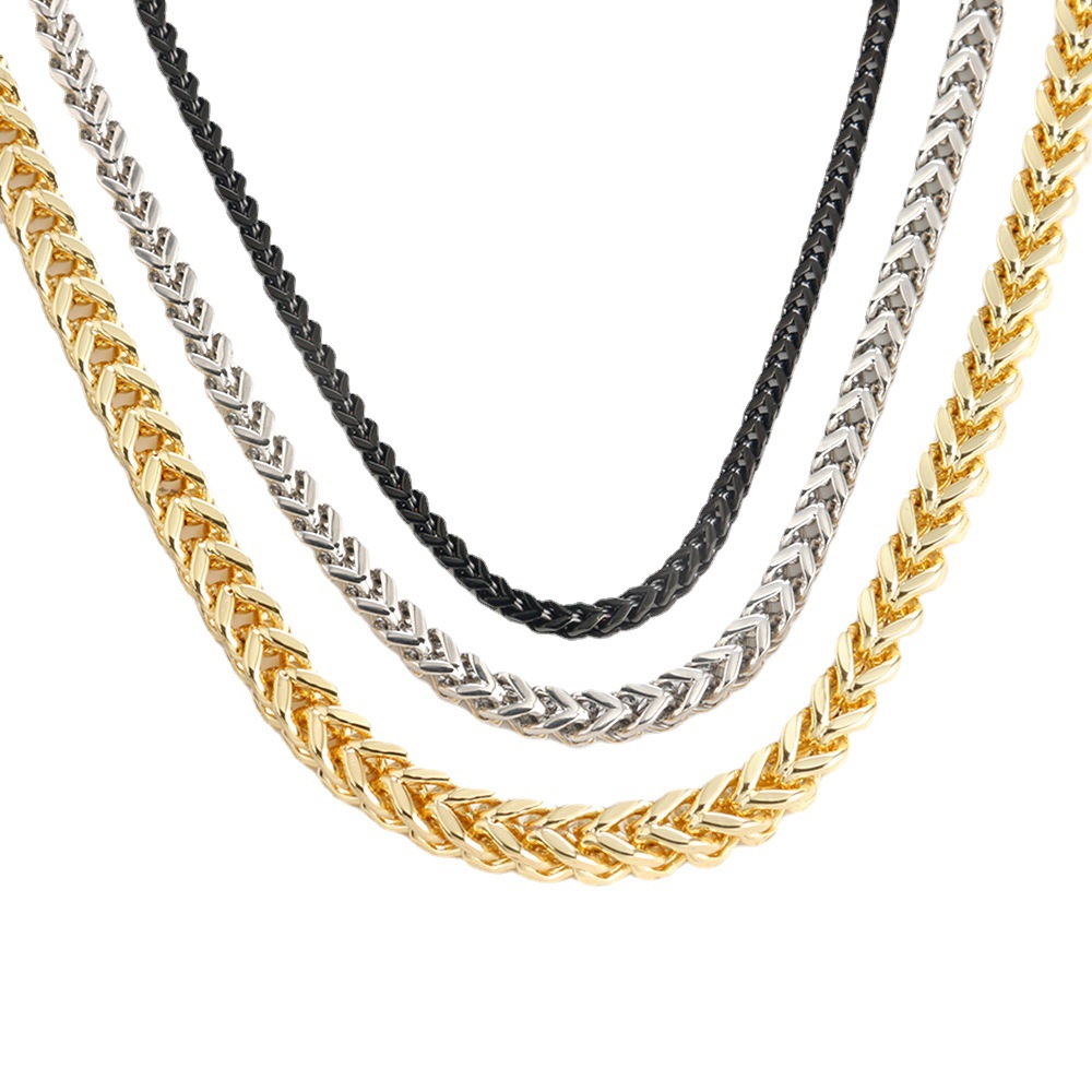 2.5mm-6mm Hip Hop Stainless Steel Smooth Link Chains Necklace Jewelry for Men and Women Jewelry Accessories