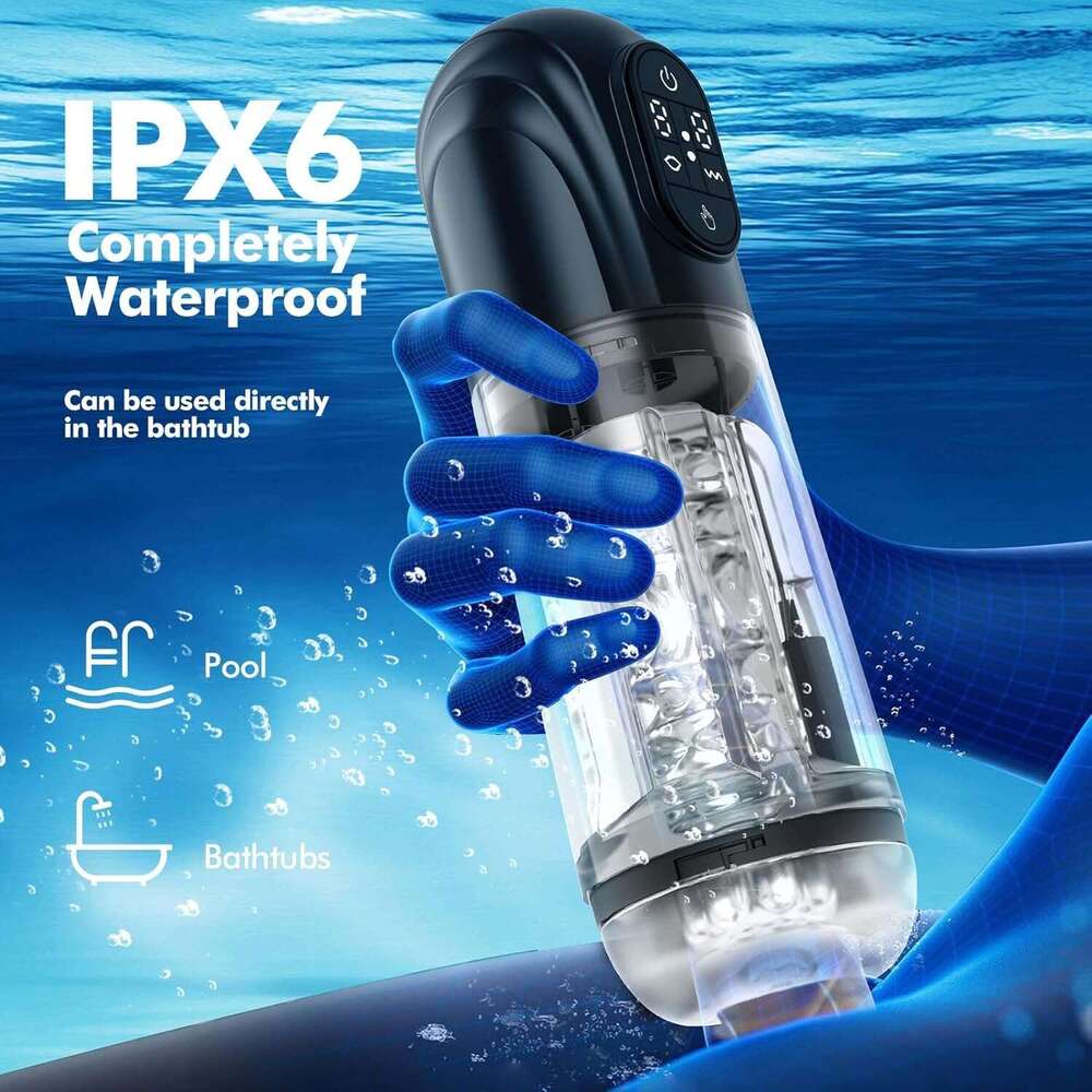 Men's Automatic Sucker - Upgraded men's cup with 10 vibration and suction modes, hands-free adult sex toy Stroker Pocket Pussy with 3D textu