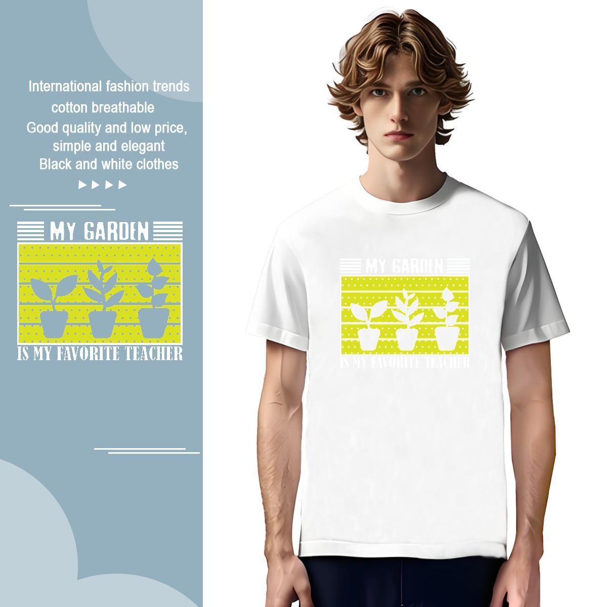 T-Shirts 100% Cotton 230g tree Outdoor Breathable Cartoon Printing L-4XL Men Clothes T-Shirt Brand TOP Quality Tees