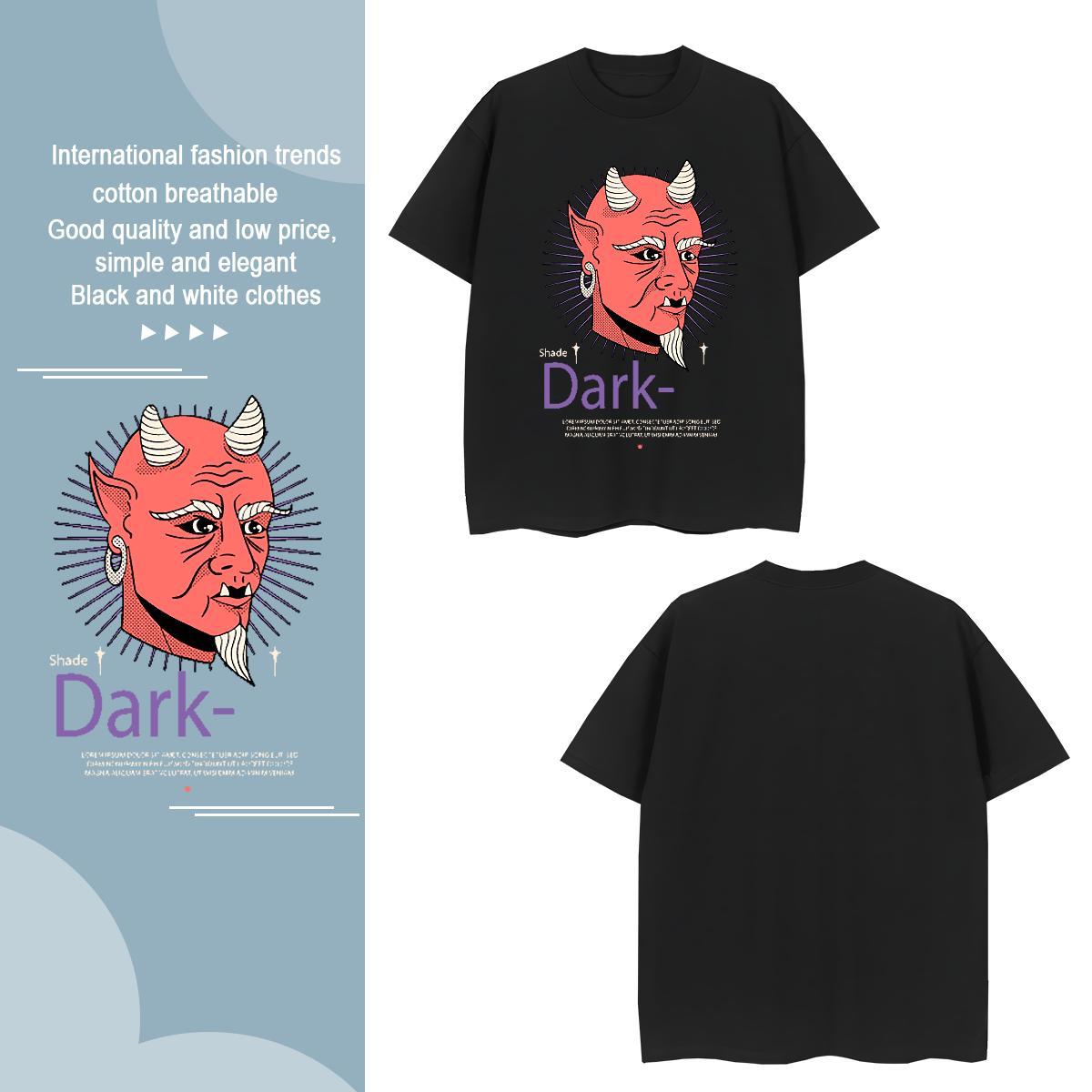 Mens T Shirts 100% Cotton 230g portrait Casual Short Sleeve Soft Skull Tshirt for Man Woman Designer Fashion Brand Tops