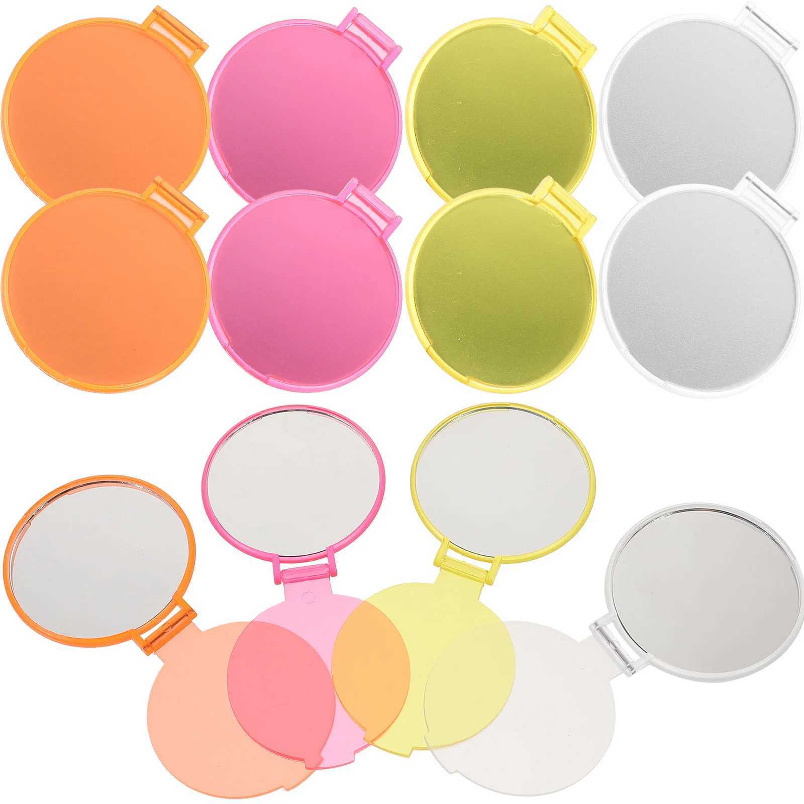12 piece makeup mirror compact circular mirror small pocket wallet mirror loose 2 4-inch handheld folding mirror W240813
