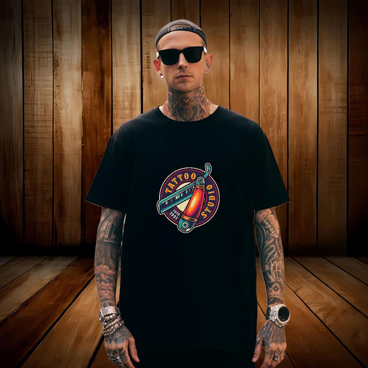 Soft tool Man T Shirts Casual Daily Wear Couples T Shirts 230g 100% Cotton Stylist O-Neck Short Sleeve DIY Printed Tops Tees