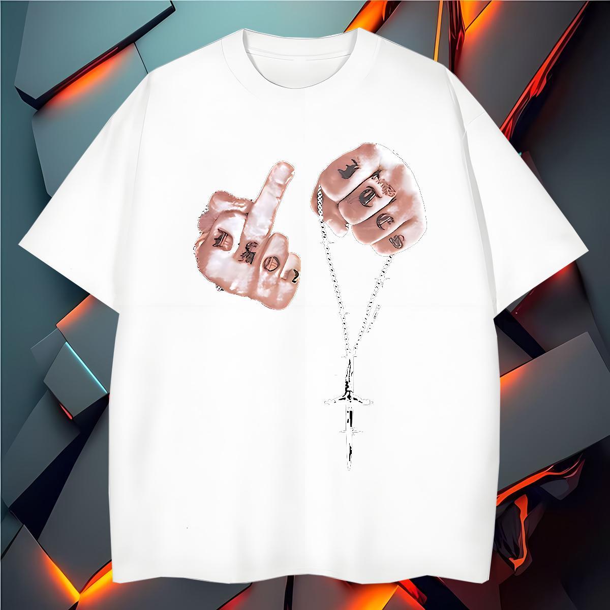 T Shirts Men 100% Cotton 230g hands Daily Outfit Breathable Crew Neck DIY Printed Tshirts New Arrival Unisex Clothings