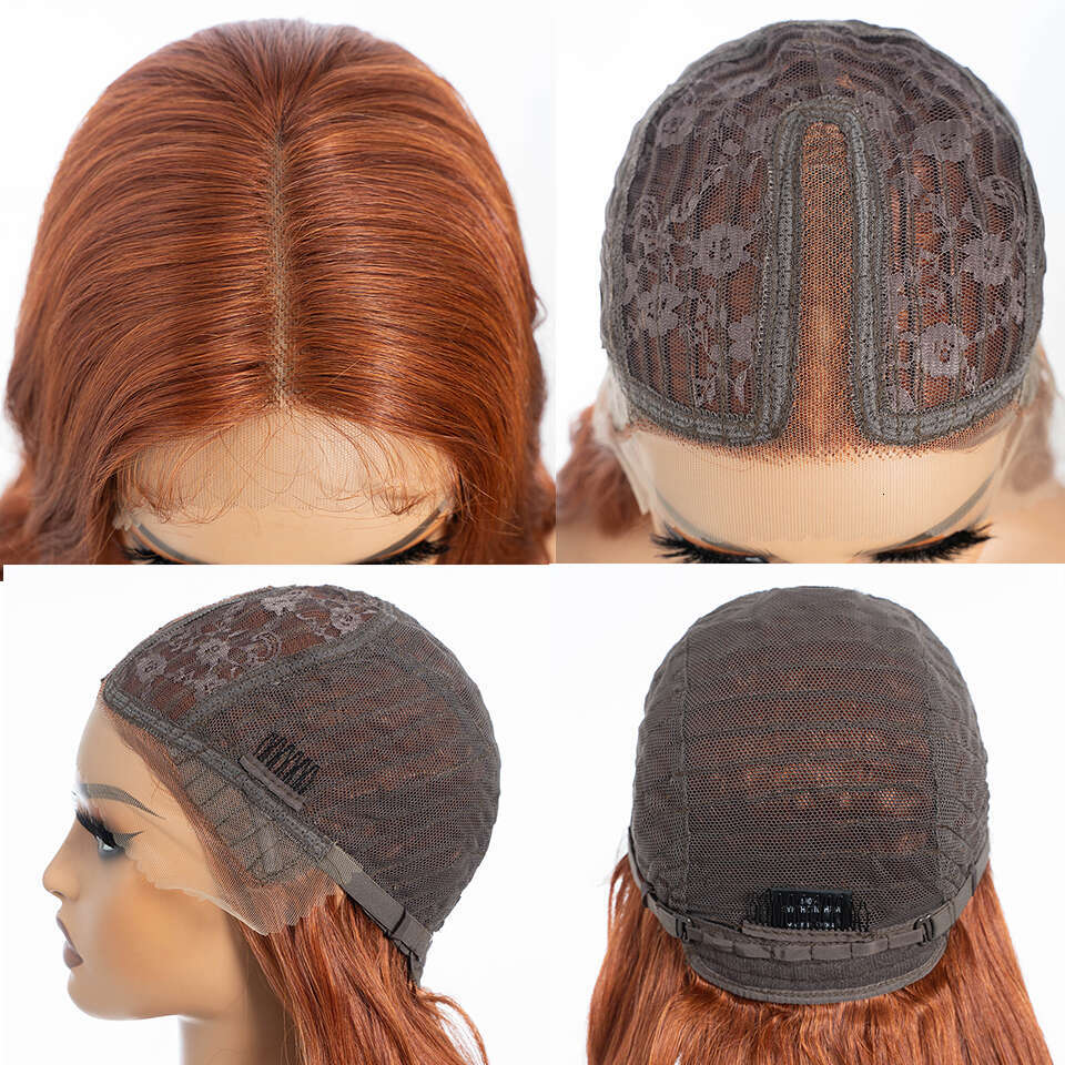 FREEDOM Synthetic Front Wigs For Women 30" Body Wavy Long T Part Lace Ombre Blonde Ginger Blue Cosplay Wig