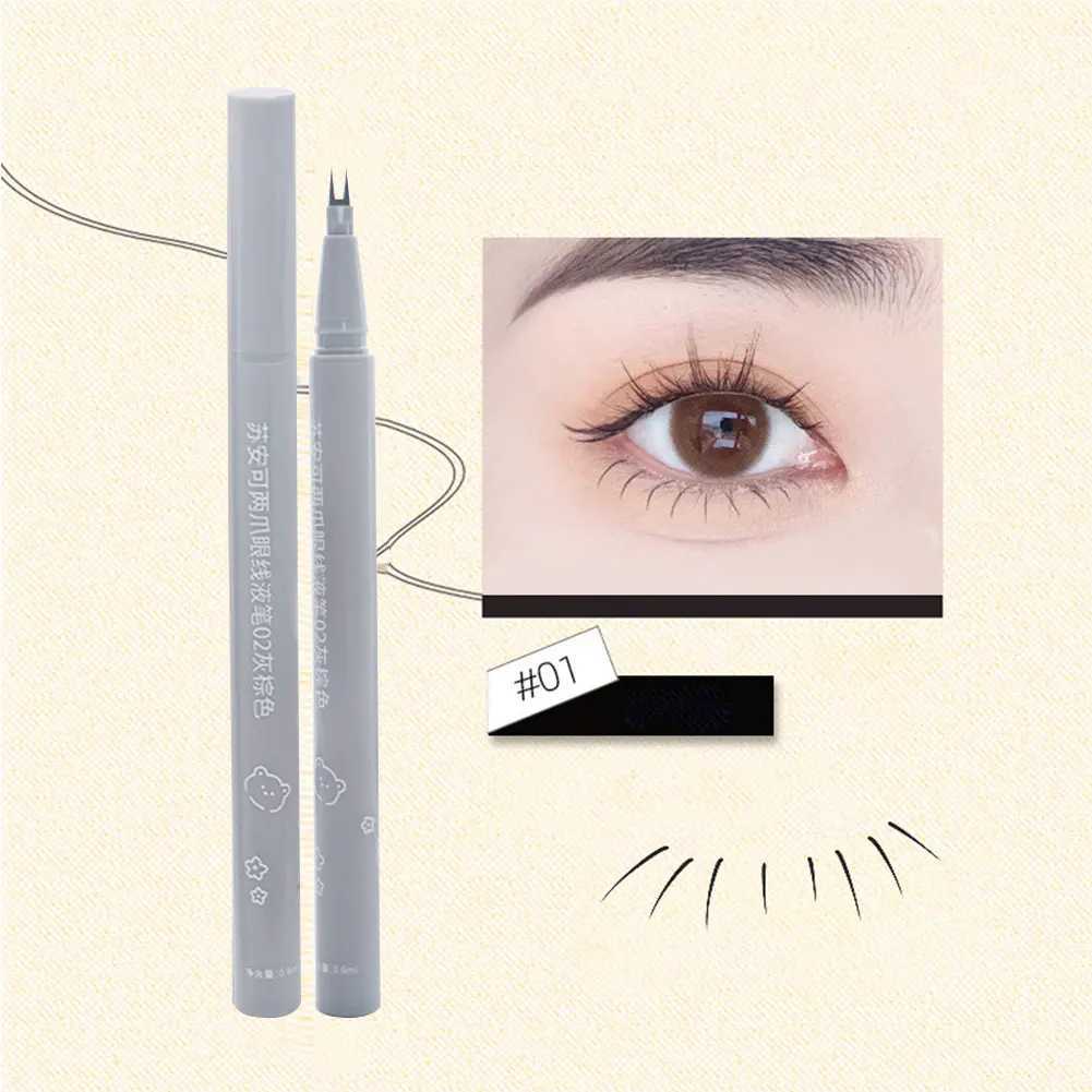 0.01MM Double Tip Lower Eyelash Pencil Waterproof Liquid Eyeliner Makeup For Women Quick Drying Long Lasting Smooth Eye Liner Y240813
