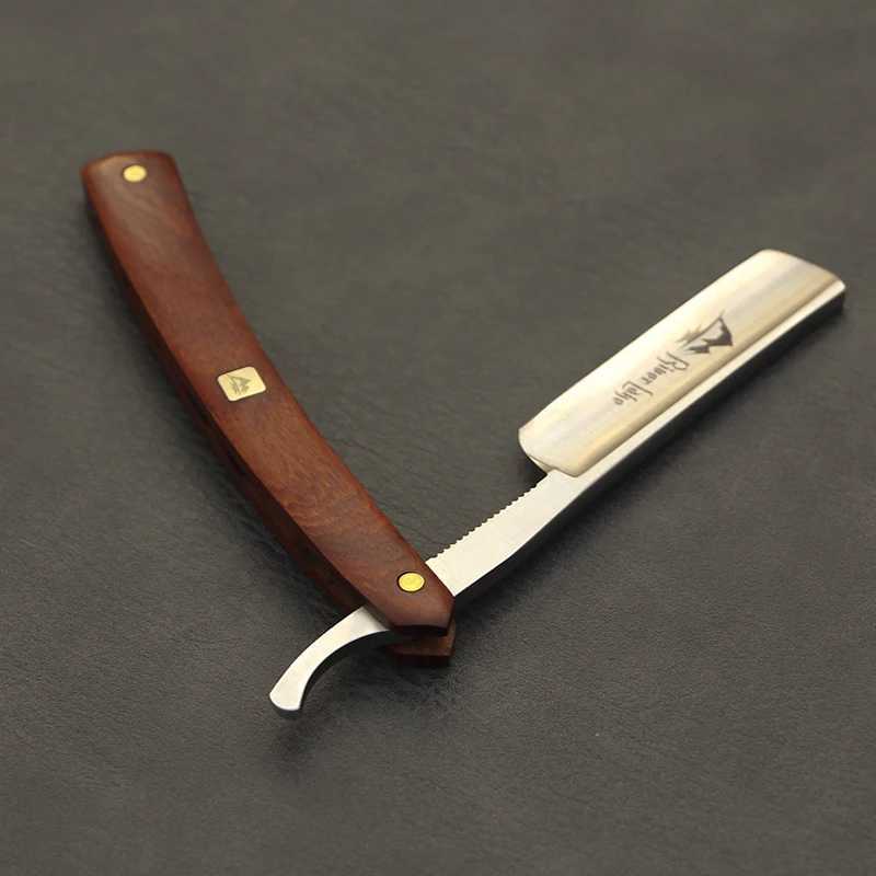 River lake Straight Razor Folding Shaving Knife Professional Men Manual Beard Shaver Stainless Steel Straight Edge BarberM240814