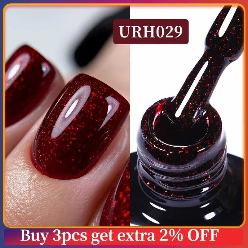 UR SUGAR 7ML Gel Nail Polish Red Glitter Sequins Manicure Semi Permanent Base Matte Top Coat Soak Off LED UV Nail Art Gel VarnisM240814