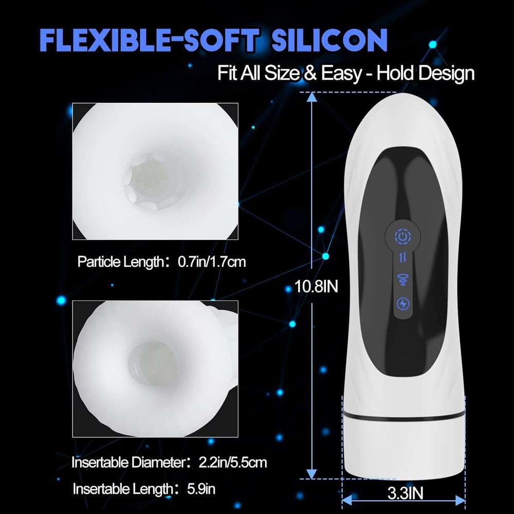3-in-1 automatic male device with 5 thrust and 4 suction pumps and 7 vibration modes, suction pocket male massager, adult male sex toy (male device - 
