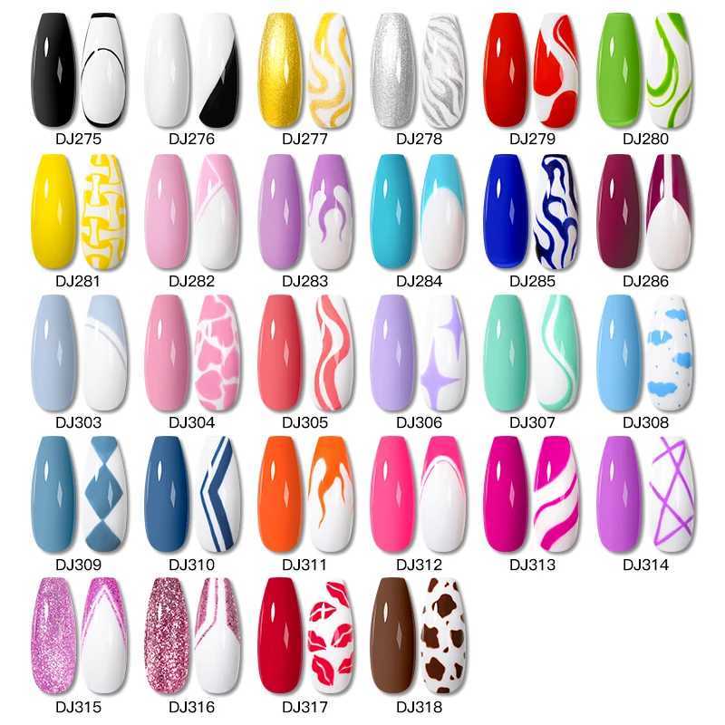 5ml Liner Gel Nail Art Polish 2in1 Ultra-fine Brush Head French Pull Line Graffiti Painting Stripe Design Line Gel Varnish DIYM240814