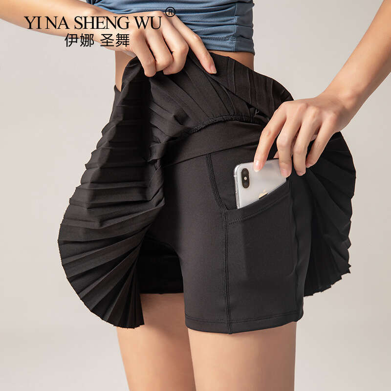 Women Sports Tennis Skirts Fiess Shorts High Waist Athletic Running Quick Dry Sport Skort Pocket Short Skirt New