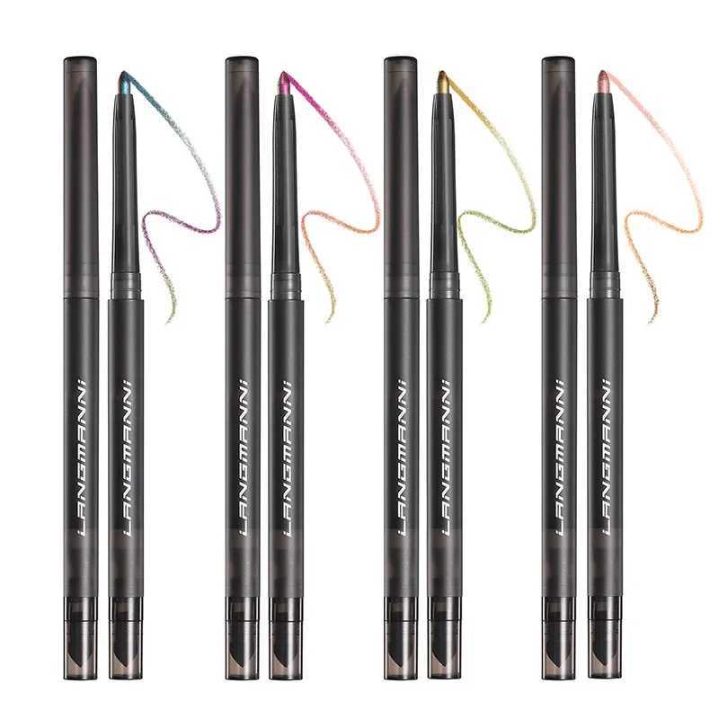 Aurora Chameleon Eyeliner Gel Pen 2In1 Lasting MultiChrome Peacock Galaxy Chrome Waterproof Highlights Eye Makeup Liner Pigments Y240813
