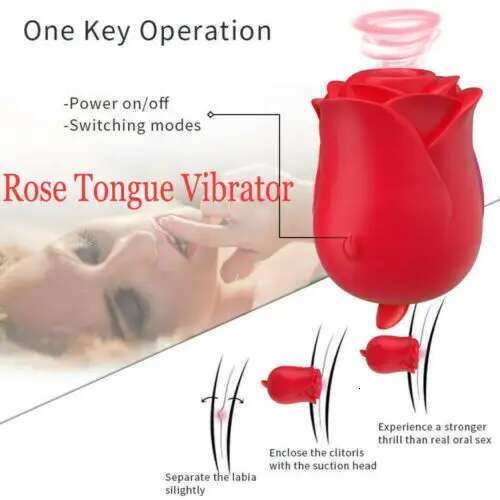 Rose Sucking Vibrator 10 Speed Vibrating Clit Sucker Nipple Blowjob Clitoris Stimulation Female Masturbation Sex Toys for Women