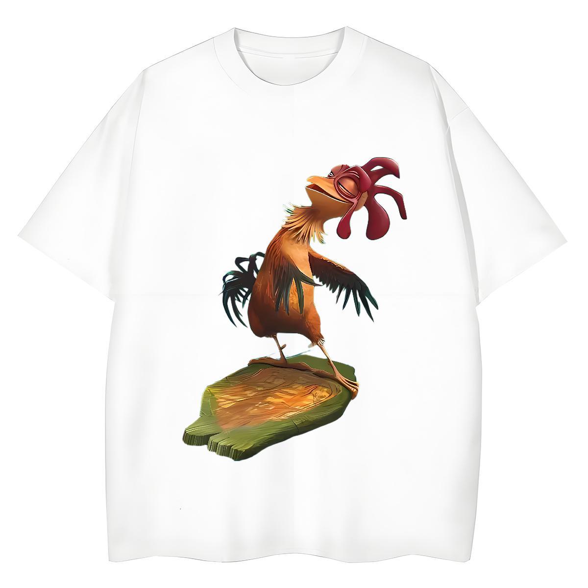 TOP Quality Men T Shirts chicken Breathable Short Sleeve Sports Casual Custom Anime 230g Pure Cotton Men Tees Casual New Clothings