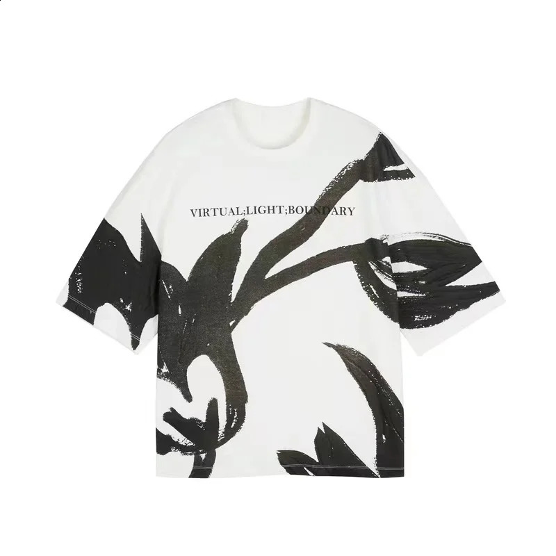 summer Hawaiian streetwear round neck floral retro clothing Tshirt mens short sleeved Y2k top w240822