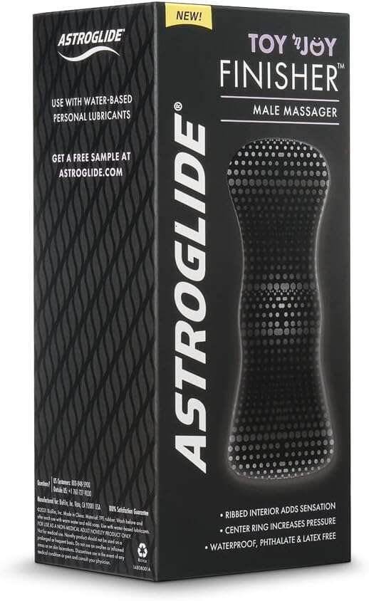 Astroglide Toy N Joy Finisher, Male and Stroke Toys | Dual Entry Male Sex Toys | Phthalates and Latex Free