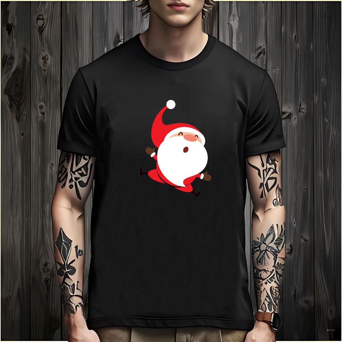 Cool T shirt Crew Neck Daily Wear Cartoon Print 230g Pure Cotton Tshirt for Man Woman DIY Tops Tees