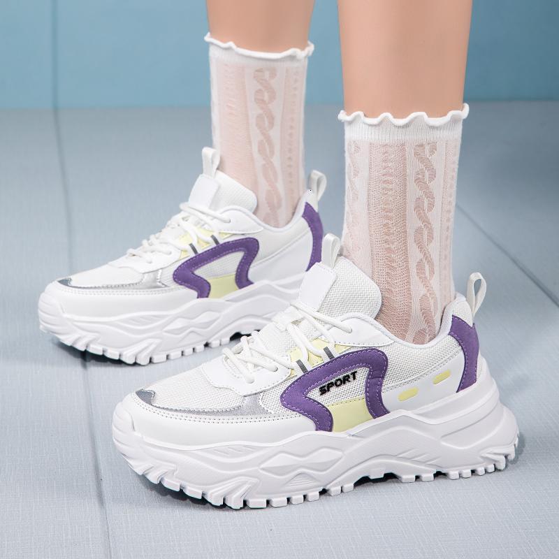 Ddmyoutdoor Autumn New Korean Edition INS Dad Student Running Sports Female Versatile Little White Shoes Outdoor